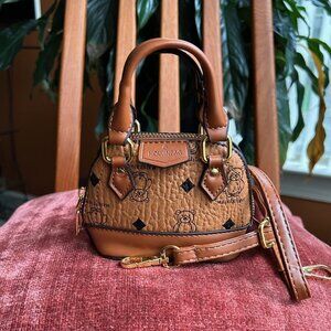 New HOUJIN Mini Satchel Bag Brown 👜